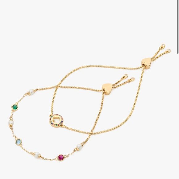 NWT Kate Spade Spot The Spade Slider Bracelet Boxed Set - Picture 2 of 7